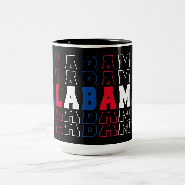 Alabama Stacks Art Zweifarbige Tasse (Mittel)