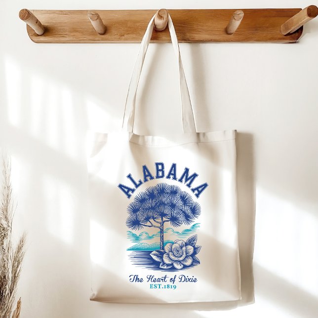 Alabama State Emblem – Camellia Flower and Heritag Tragetasche (Von Creator hochgeladen)