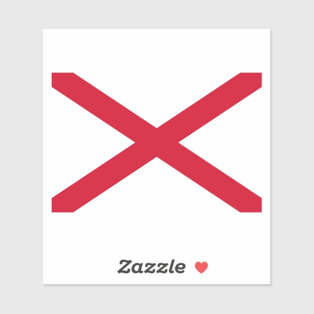 Alabama State Flag Design Aufkleber (Blatt)