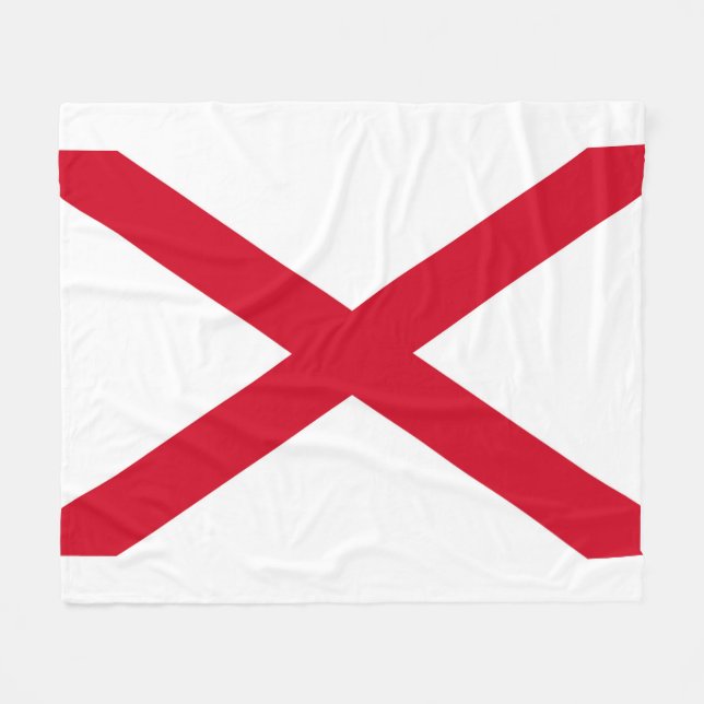 Alabama State Flag Design Fleecedecke (Vorderseite (Horizontal))