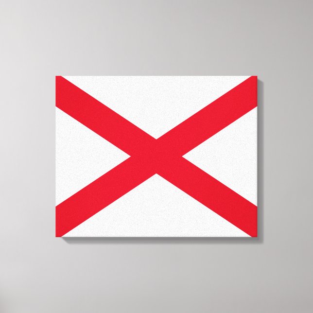 Alabama State Flag Design Leinwanddruck (Vorderseite)