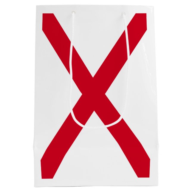 Alabama State Flag Design Mittlere Geschenktüte (Rückseite)