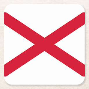Alabama State Flag Design Rechteckiger Pappuntersetzer