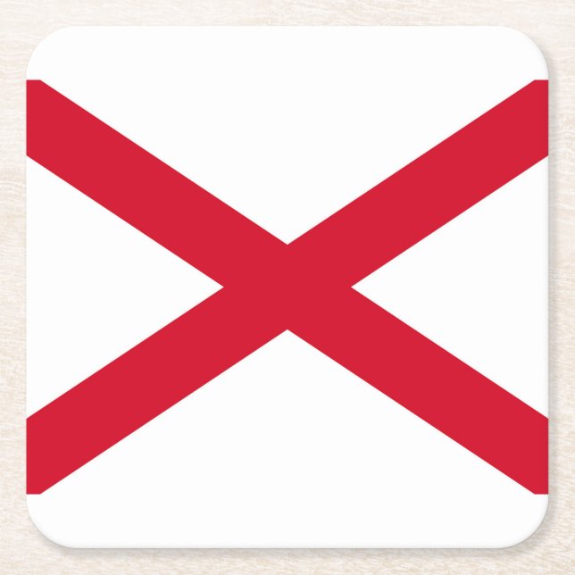 Alabama State Flag Design Rechteckiger Pappuntersetzer (Vorderseite)