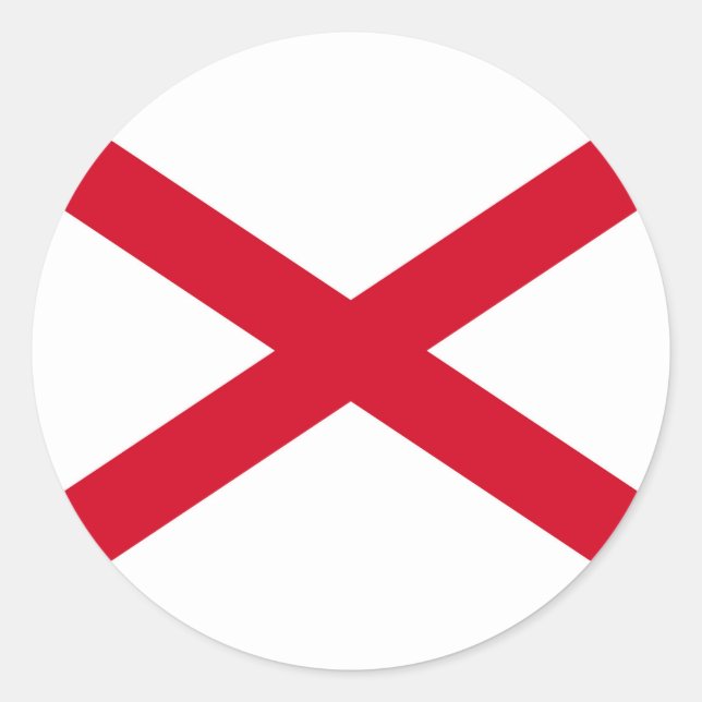 Alabama State Flag Design Runder Aufkleber (Vorderseite)