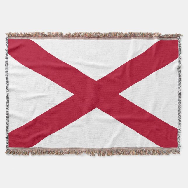Alabama State Flag Print Patriotic Decke (Vorderseite)