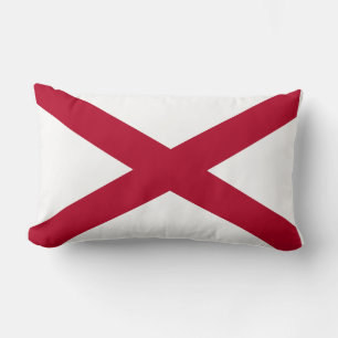 Alabama State Flag Print Patriotic Lendenkissen
