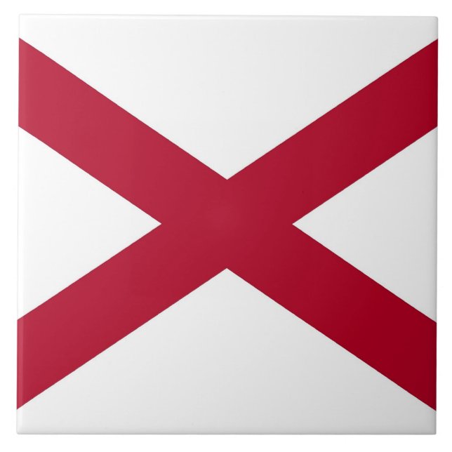 Alabama State Flag Tile Fliese (Vorderseite)