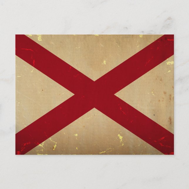 Alabama State Flag VINTAG. Postkarte (Vorderseite)