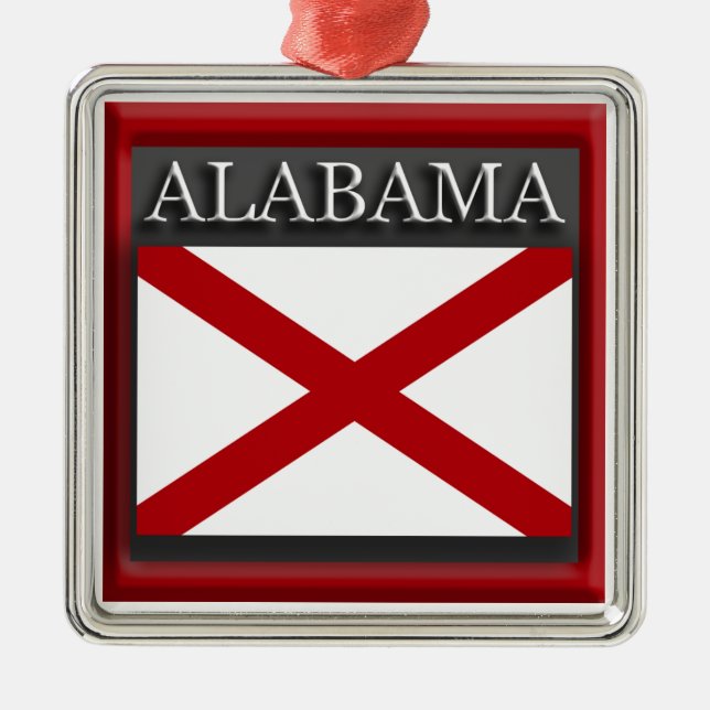 Alabama State Flag Weihnachtsschmuck (Vorne)