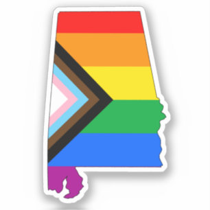 Alabama State Pride LGBTQ Progress Pride Aufkleber