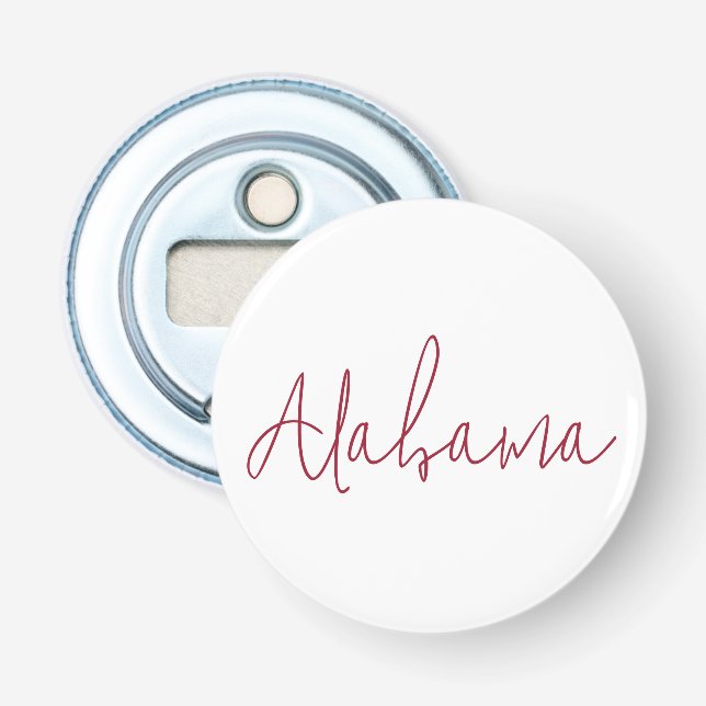 Alabama State Reise Souvenir Geschenk Flaschenöffner (Vorderseite)