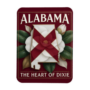 Alabama, Stolz auf das Herz von Dixie 🌿 Magnet
