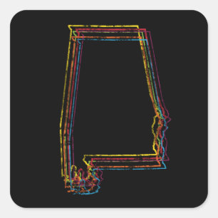 Alabama Stolz Quadratischer Aufkleber