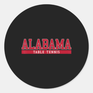 Alabama Table Tennis Runder Aufkleber