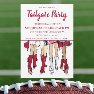 Alabama Tailgate Cowboy Stiefel und Hüte Einladung