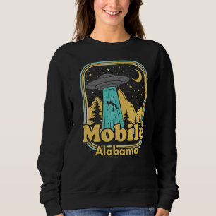 Alabama Ufo Alien Hunter Ironic 80er Staat P Sweatshirt
