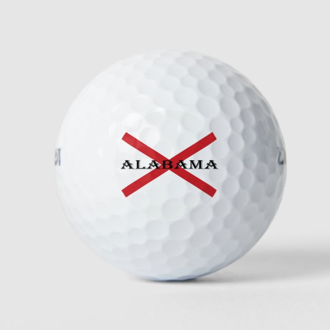 Alabama und Flag wu gbcnt Golfball (Vorderseite)
