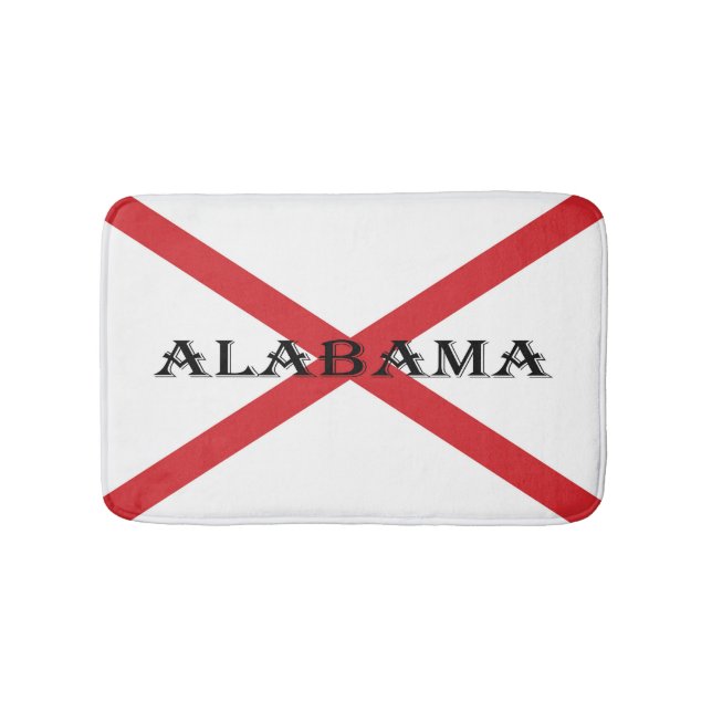 Alabama und Flaggen Badematte (Vorderseite)