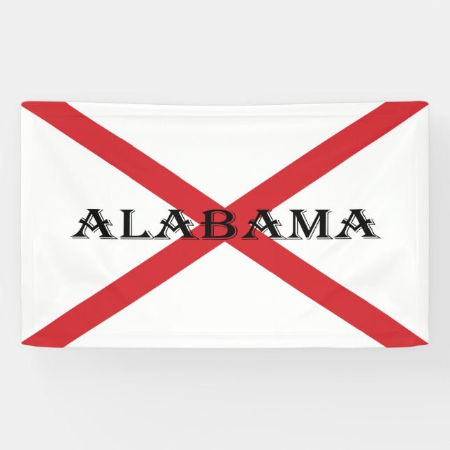 Alabama und Flaggen Banner (Horizontal)