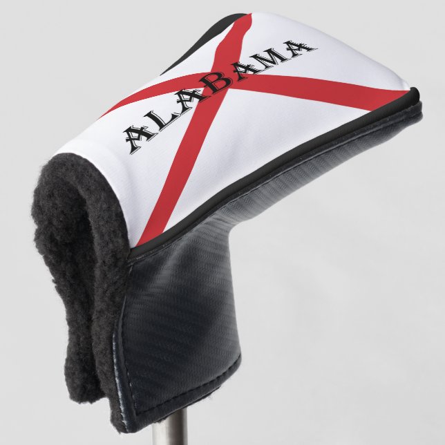 Alabama und Flaggen Golf Headcover (3/4 Vorderseite)
