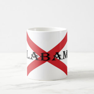 Alabama und Flaggen Kaffeetasse