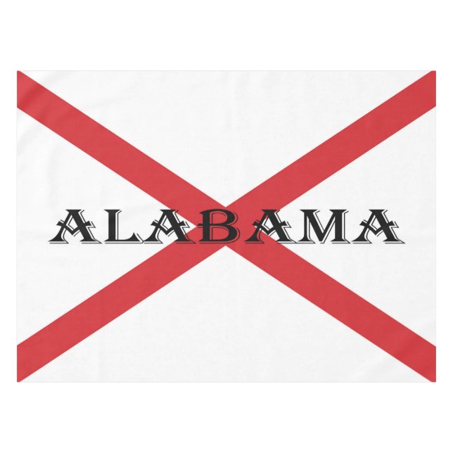 Alabama und Flaggen Tischdecke (Vorderseite (Horizontal))