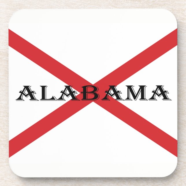 Alabama und Flaggenküste Getränkeuntersetzer (Vorderseite)