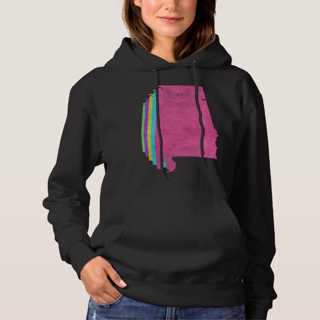 Alabama USA 80s Colors 1980s Hoodie (Vorderseite)