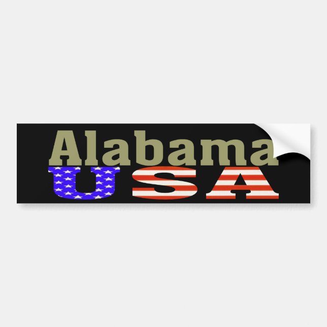 Alabama USA! Autoaufkleber (Vorne)