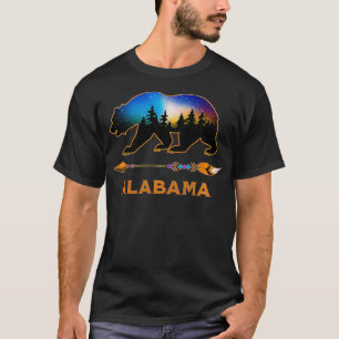Alabama USA Black Bear Wildlife Starry Night Sky S T-Shirt