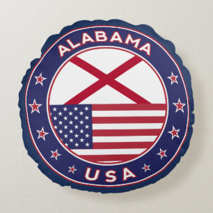 Alabama, USA Bundesstaaten, Alabama Rundes Kissen