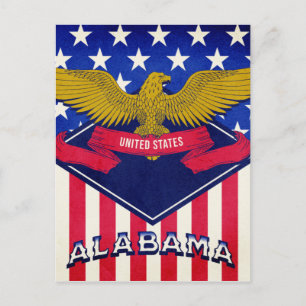 Alabama USA Flag Postkarte