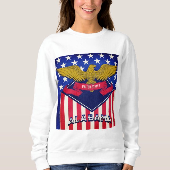 Alabama USA Flag Sweatshirt (Vorderseite)