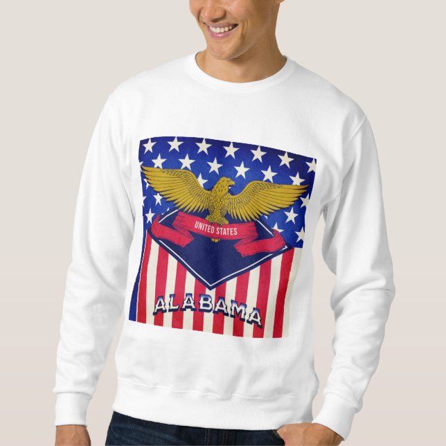 Alabama USA Flag Sweatshirt (Vorderseite)