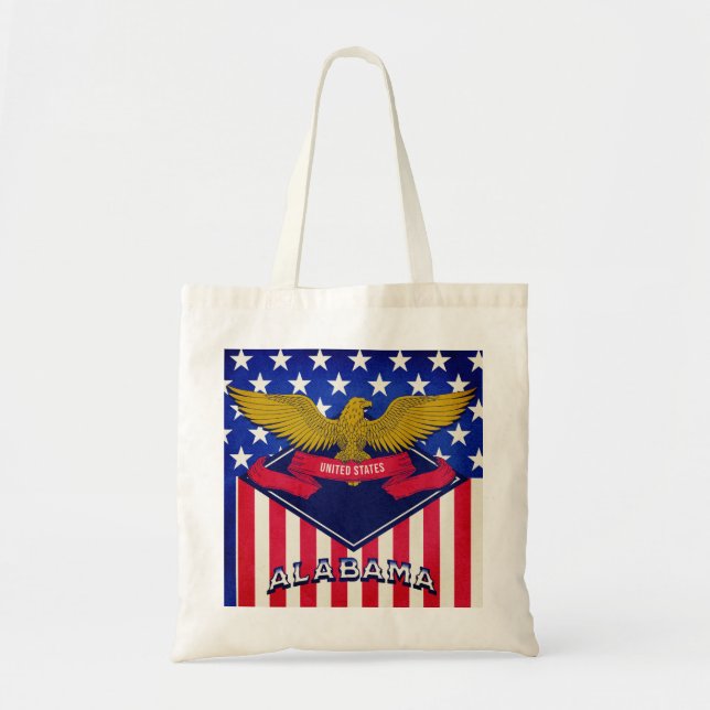 Alabama USA Flag Tragetasche (Vorne)