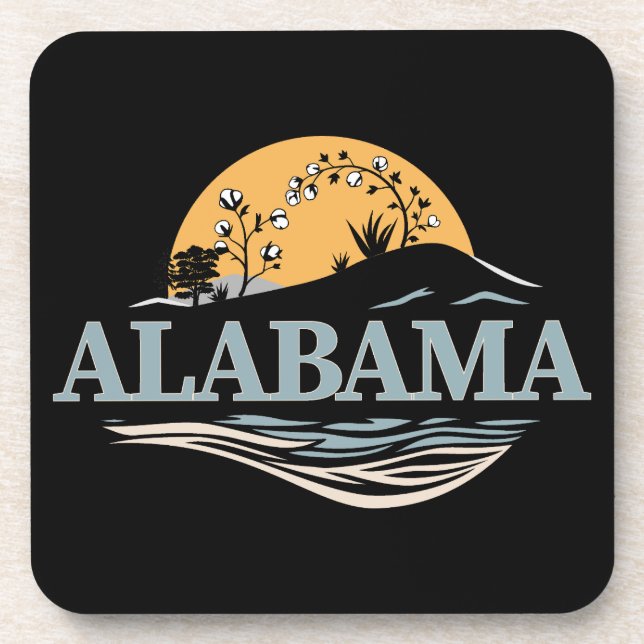 Alabama USA Getränkeuntersetzer (Vorderseite)