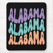 Alabama USA Staat Retrodesign Mouse Pad