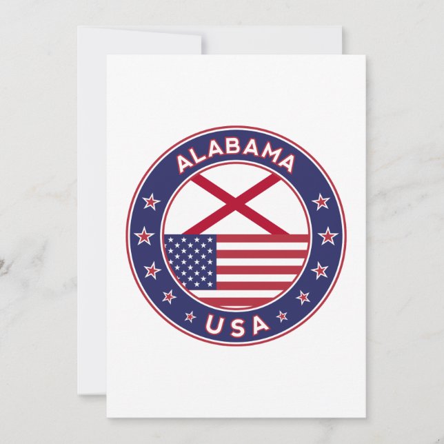 Alabama, USA Staaten, Alabama Aufkleber Einladung (Vorderseite)