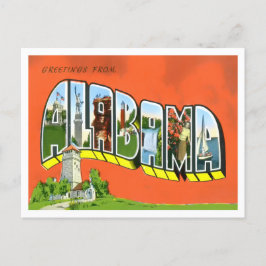 Alabama Vintag Big Letters Postcard Postkarte