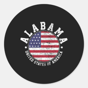 Alabama Vintag Runder Aufkleber