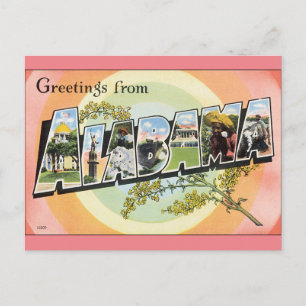 Alabama - Vintage Alabama-Reise Postkarte