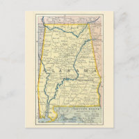 Alabama Vintage-Karte Postkarte