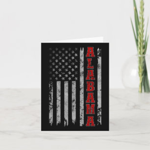 Alabama - Vintage patriotische Flagge der USA Karte