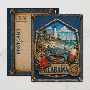 Alabama Vintage Reise Postkarte