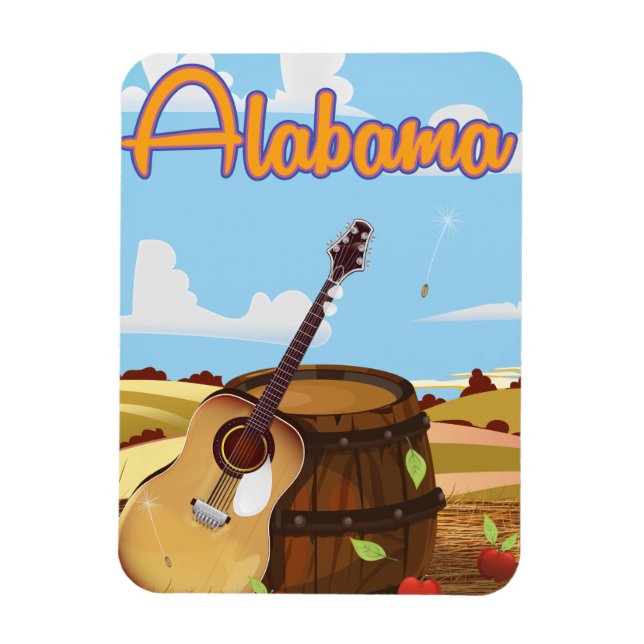 Alabama Vintage Reiseplakat Magnet (Vertikal)