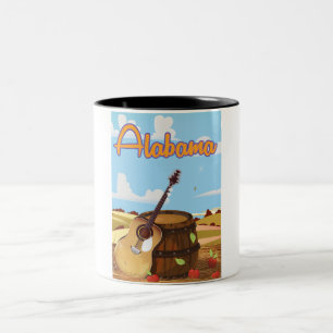 Alabama Vintage Reiseplakat Zweifarbige Tasse