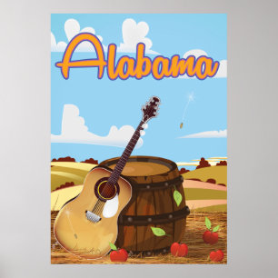 Alabama Vintage-Reiseposter Poster