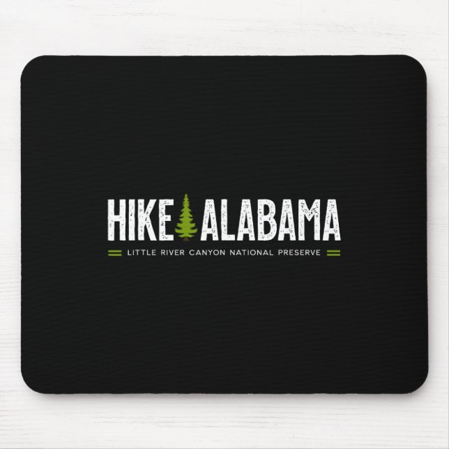 Alabama Wanderung Little River Canyon Baum Retro G Mousepad (Vorne)