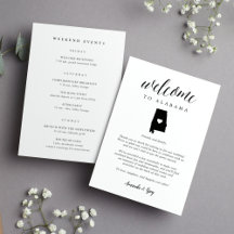 Alabama Wedding Welcome Letter & Tour